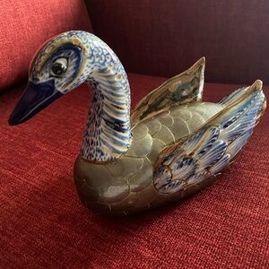 Bundle for Sprucecityglam 1970’s Tanella Ceramic & Brass Swan & Star Ornaments